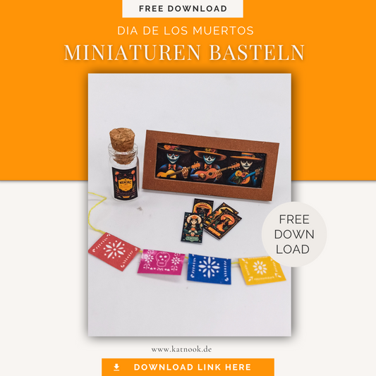 Dia de los muertos Miniaturen zum ausdrucken und basteln