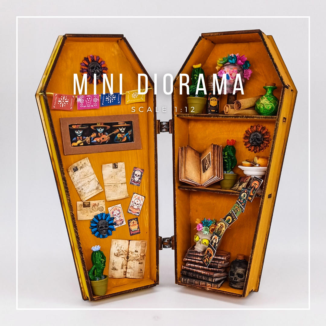 Decoración decorativa de la caja de dioramas única