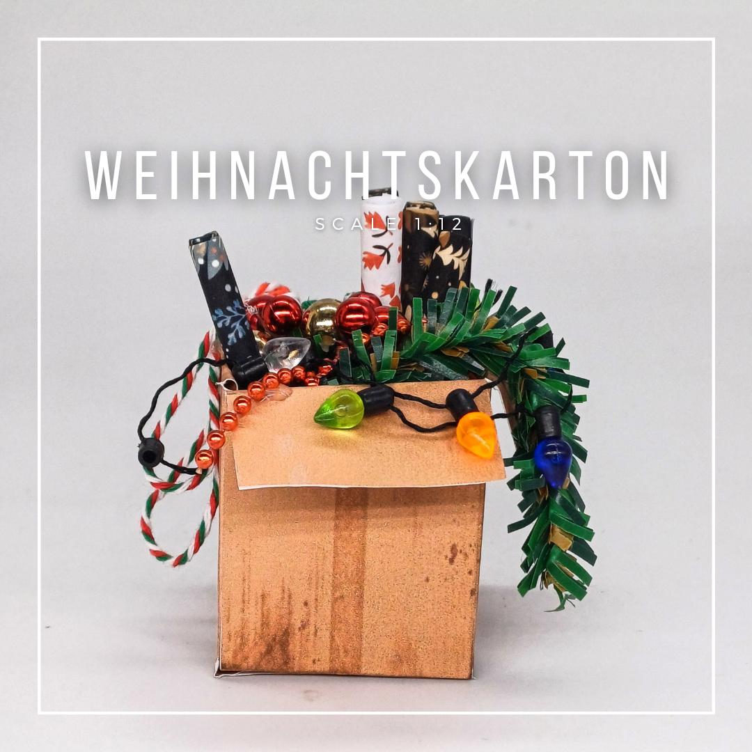 Kit de cartón de Navidad en miniatura escala 1:12