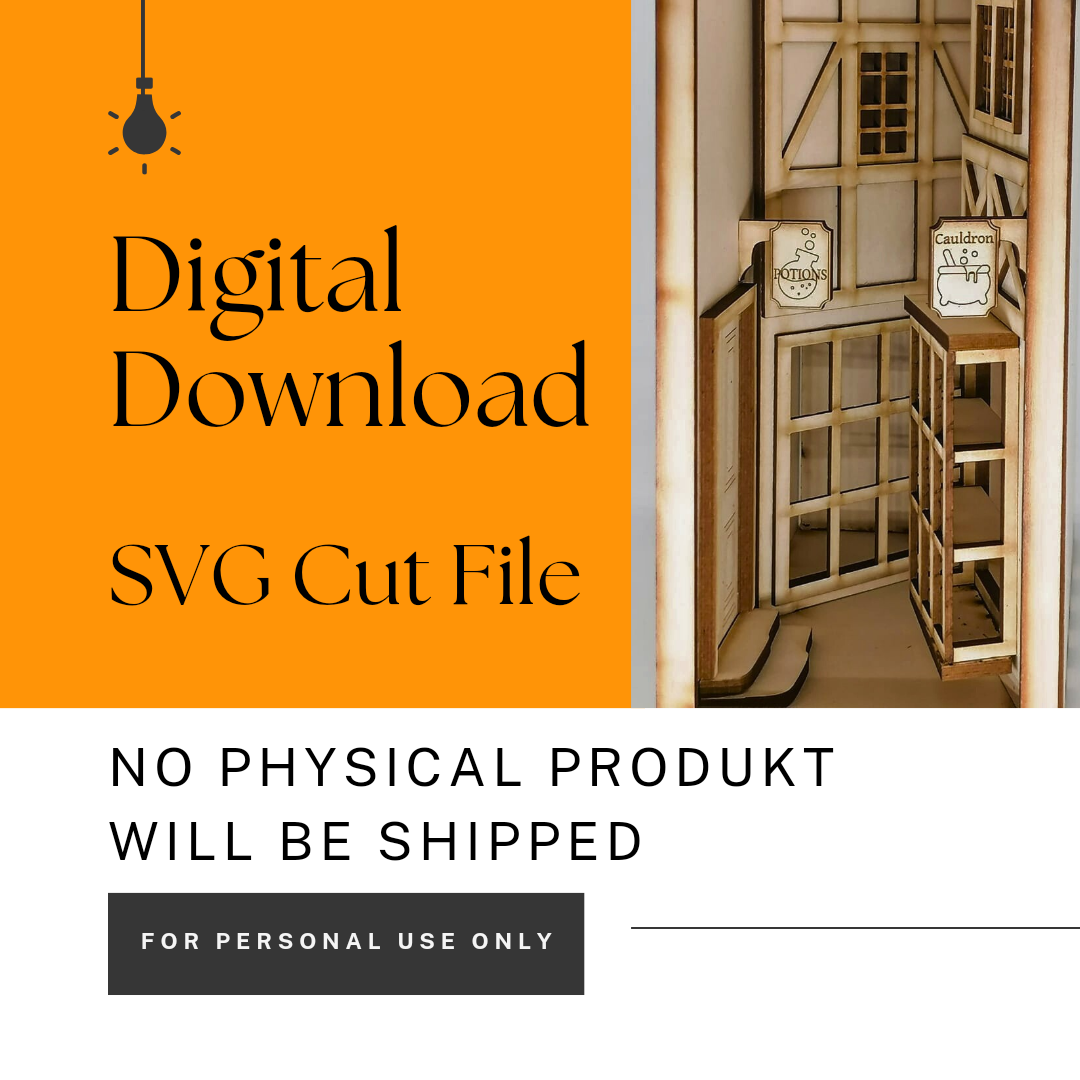 SVG Download Book Nook zauberhafte verwinkelte Gasse DIY Kit