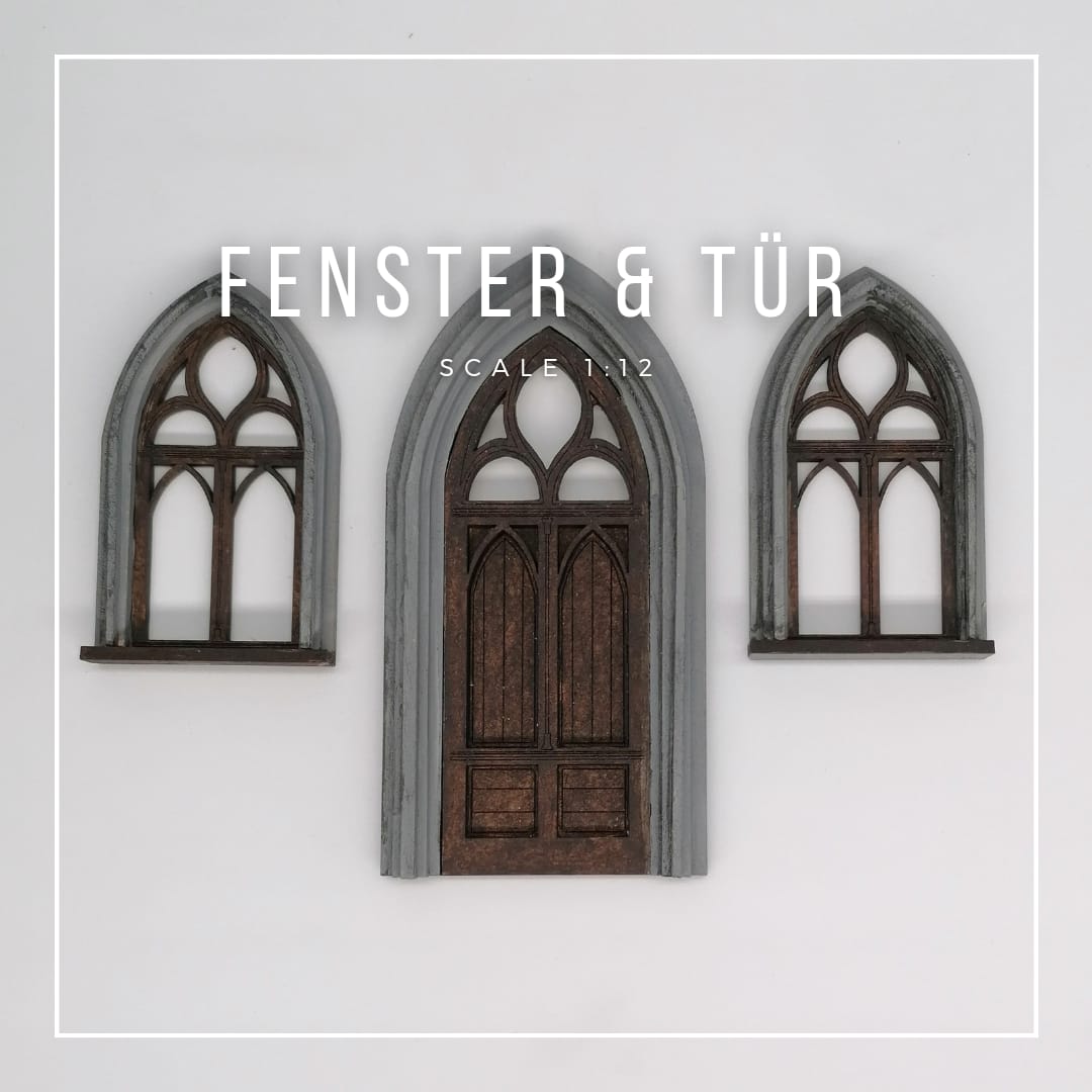 Gothic door and window