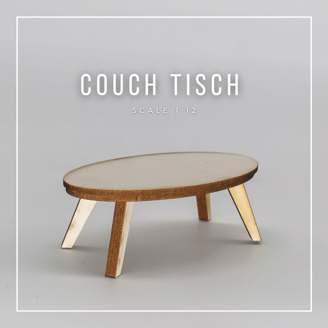 Miniatur Couchtisch im Maßstab 1:12