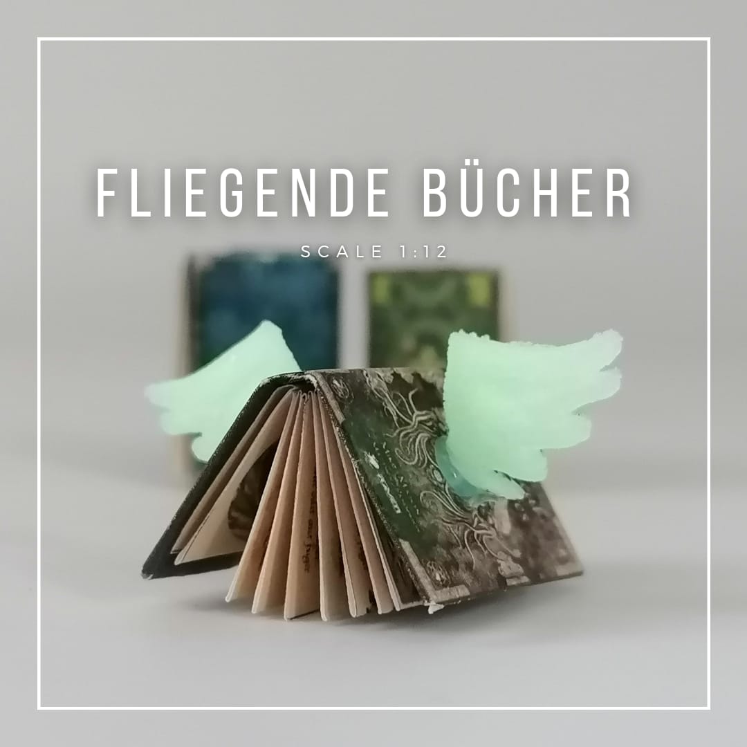 Fliegende Bücher Miniatur Bausatz im Maßstab 1:12