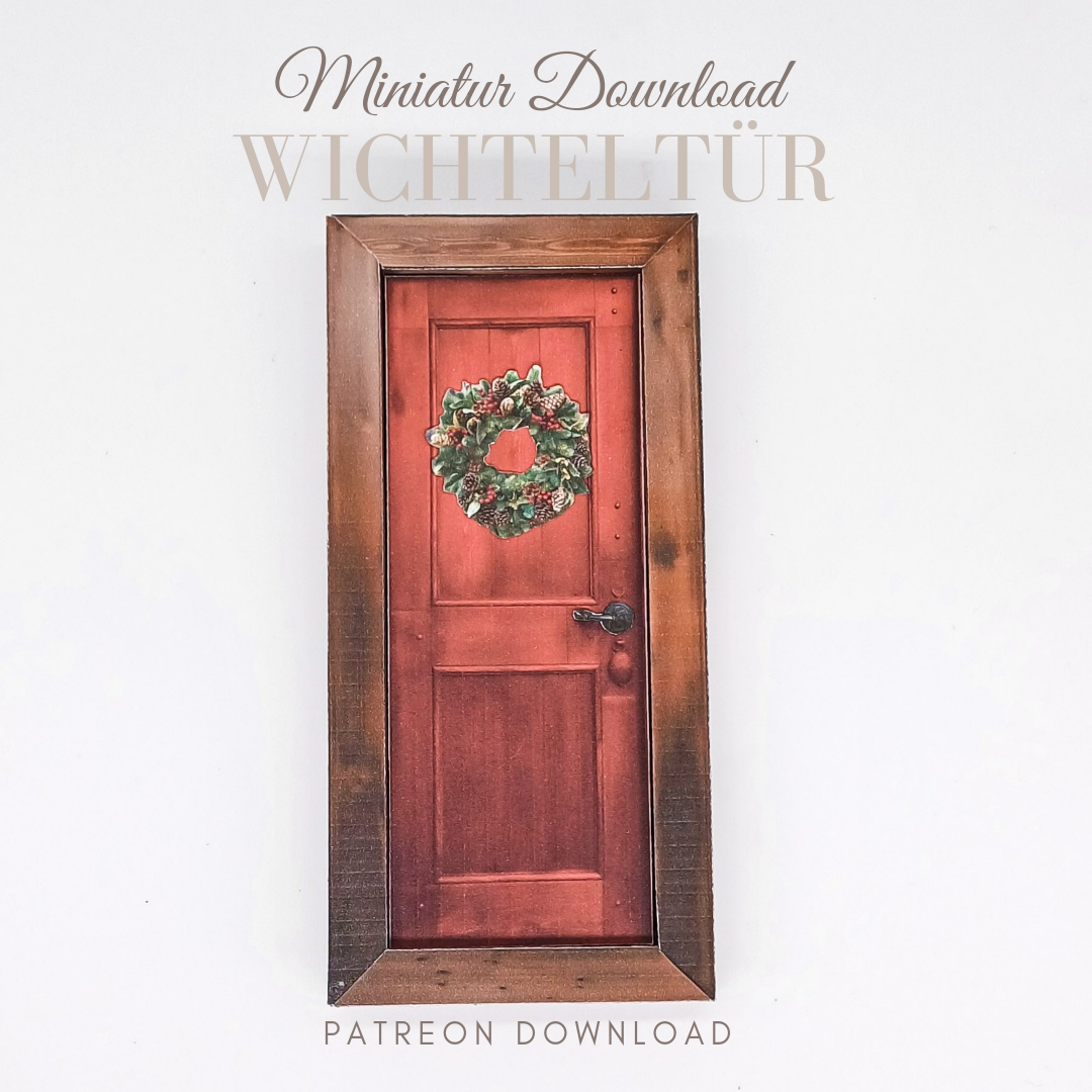 Wichteltür Bastelbogen Download