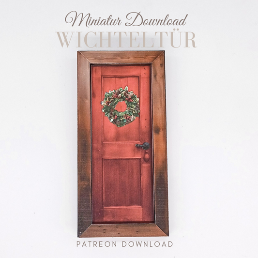 Wichteltür Bastelbogen Download