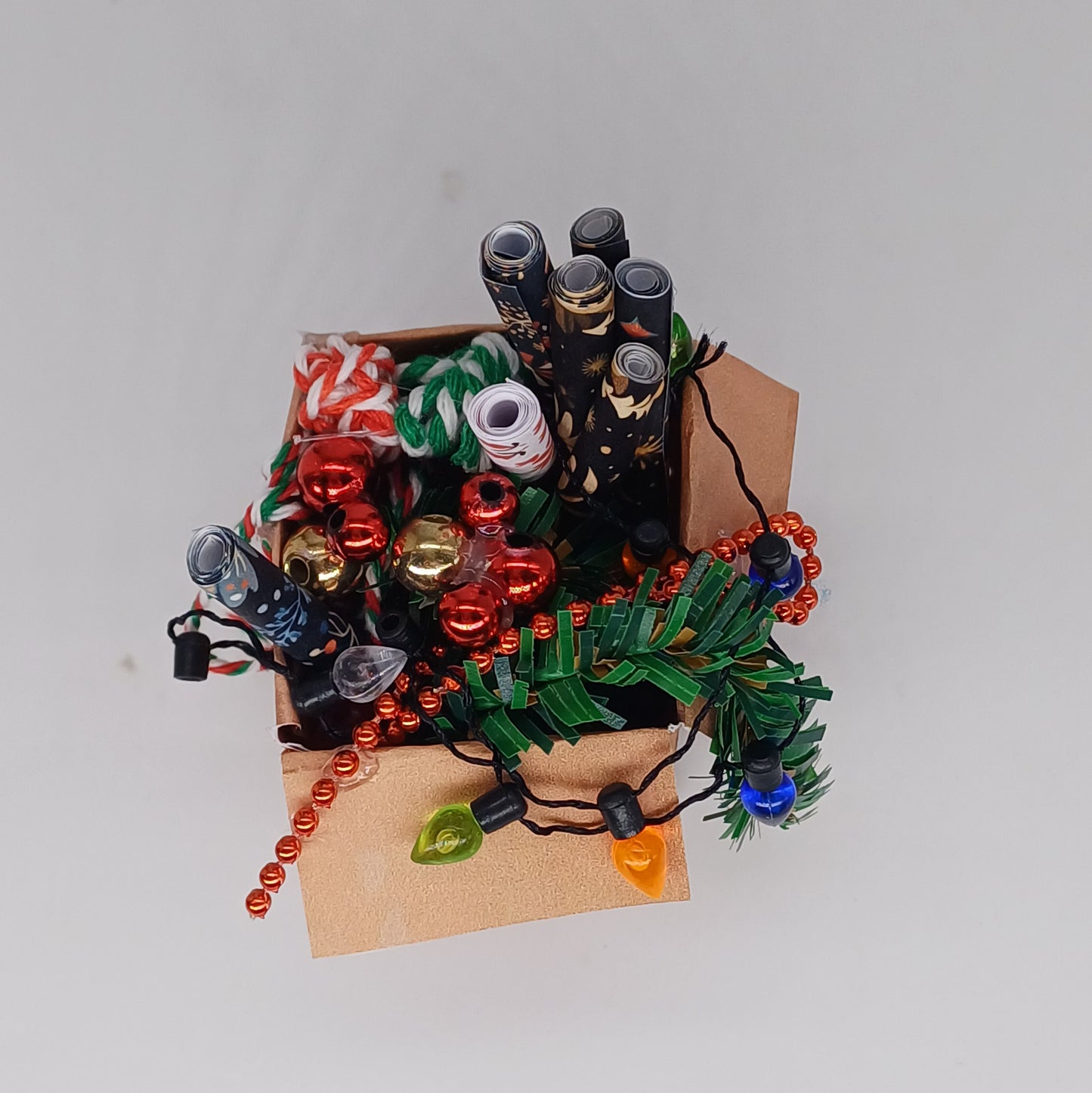 Kit de cartón de Navidad en miniatura escala 1:12