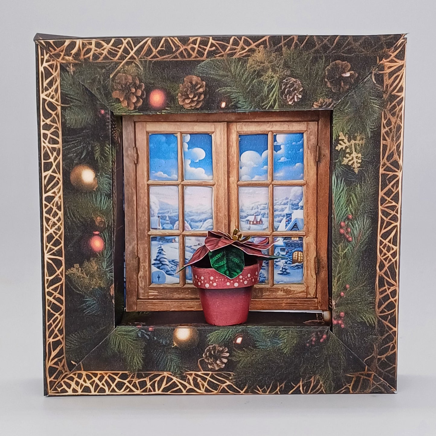 Weihnachtsstern Miniatur Pflanze zum Drucken und Basteln - PDF