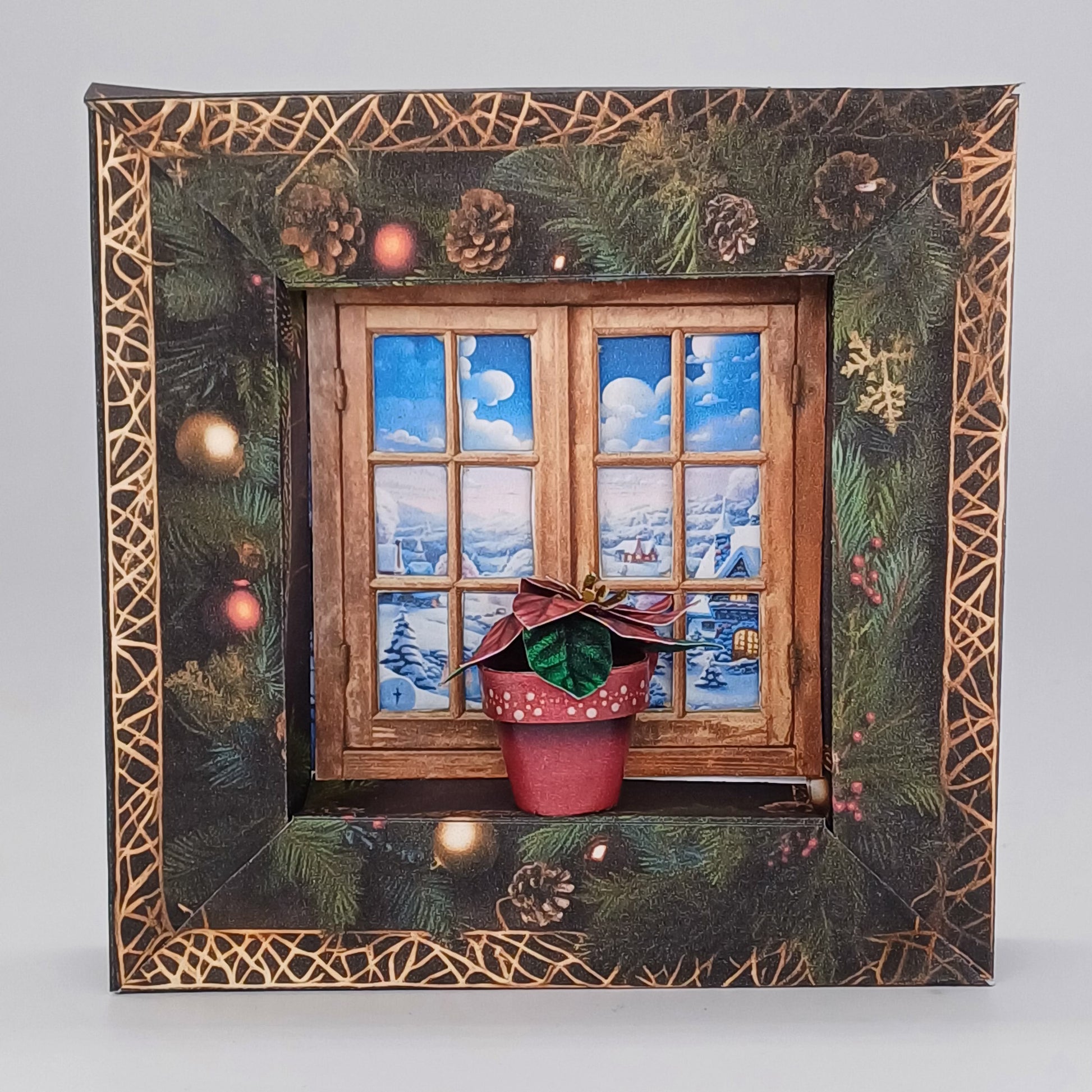 Weihnachtsstern Miniatur Pflanze zum Drucken und Basteln - PDF