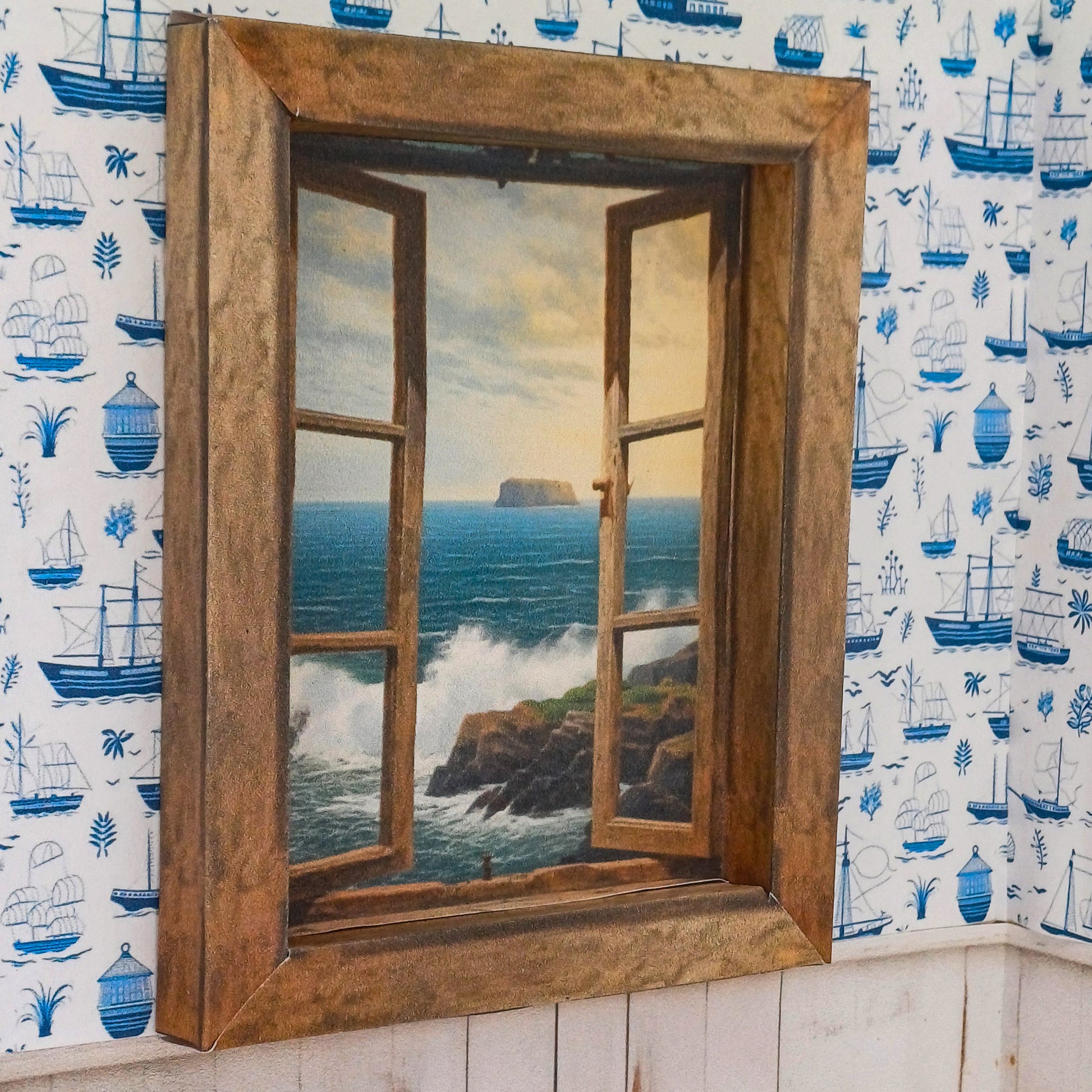 Roombox Design ’Zimmer am Meer’ im Maßstab 1:12 zum Drucken und Basteln - PDF