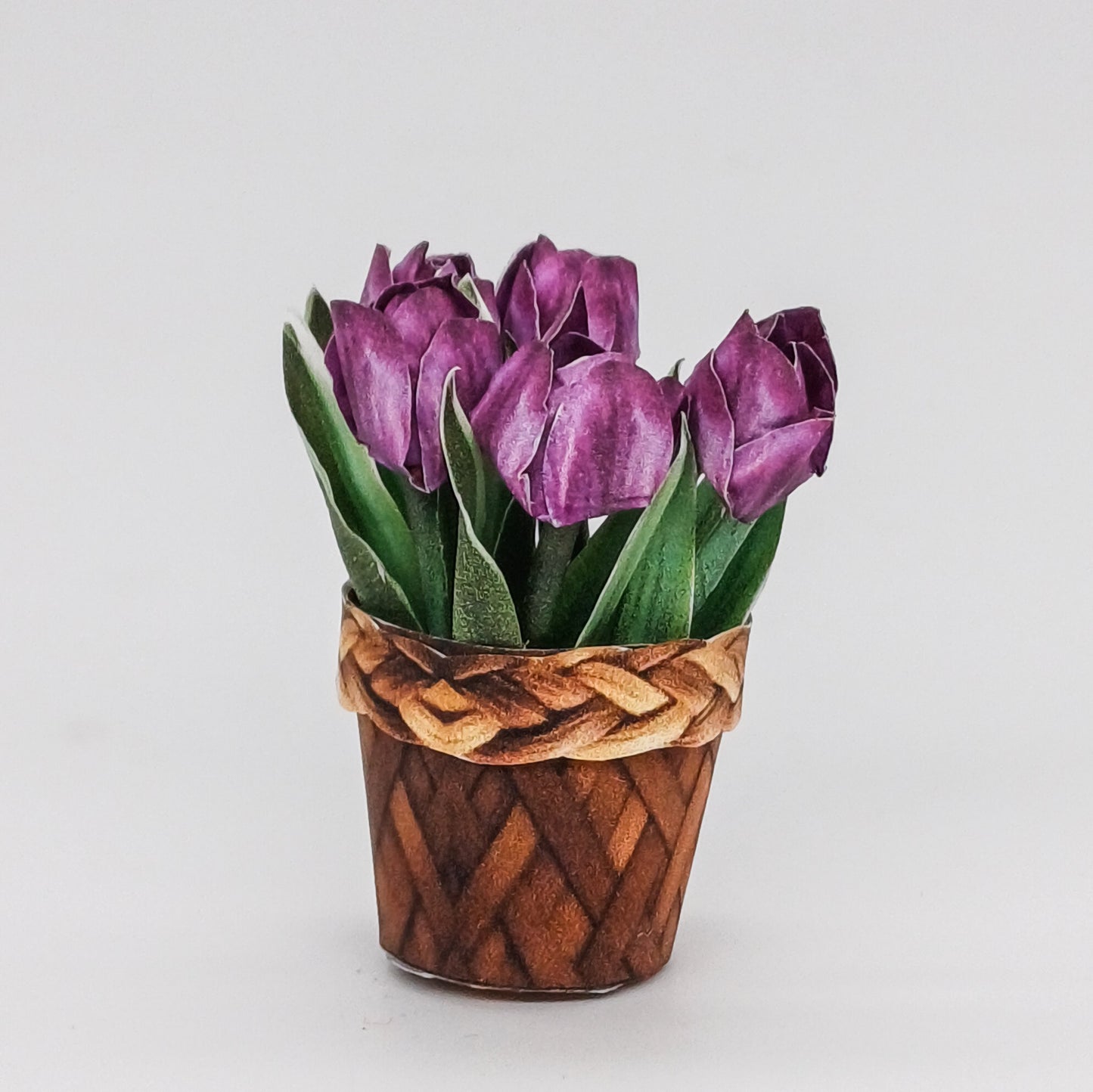 Miniature 1:12 scale tulips for printing and handicrafts