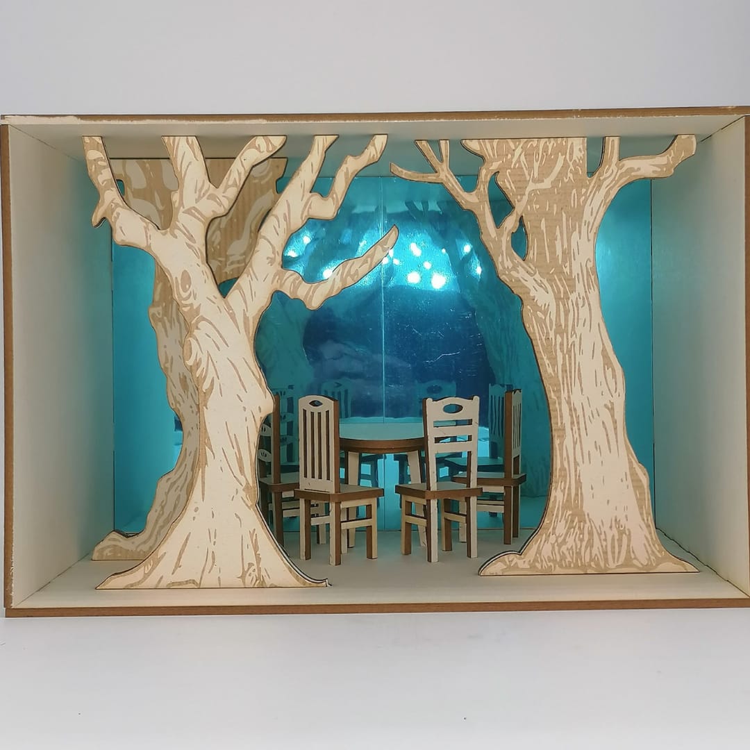 Bos Diorama Roombox met spiegel