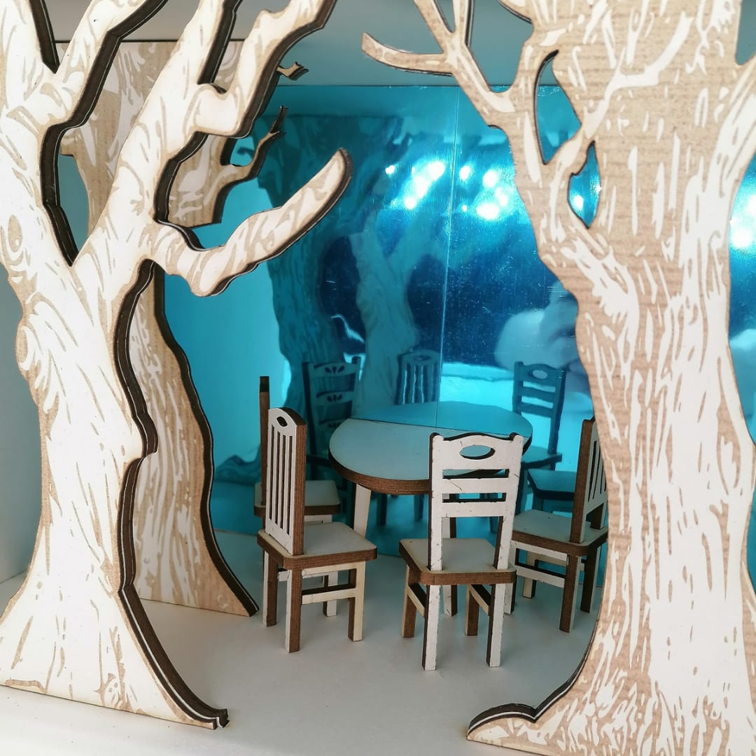 Bos Diorama Roombox met spiegel