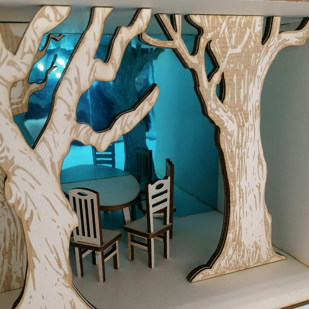 Bos Diorama Roombox met spiegel
