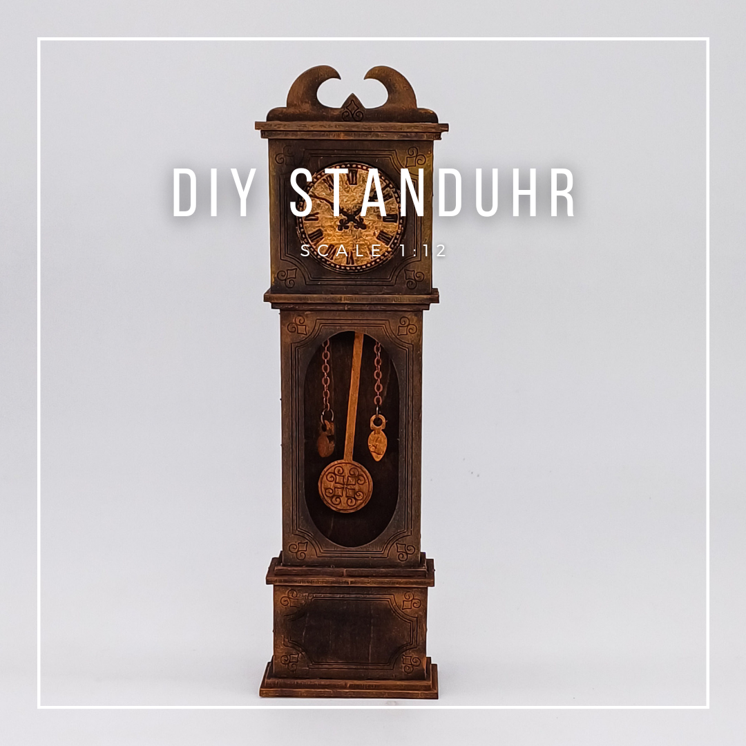 DIY grandfather clock on a scale of 1:12