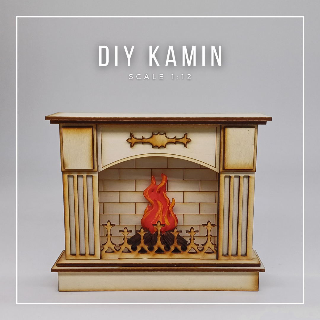 DIY Kamin mit Feuer im Maßstab 1:12 - Miniaturen