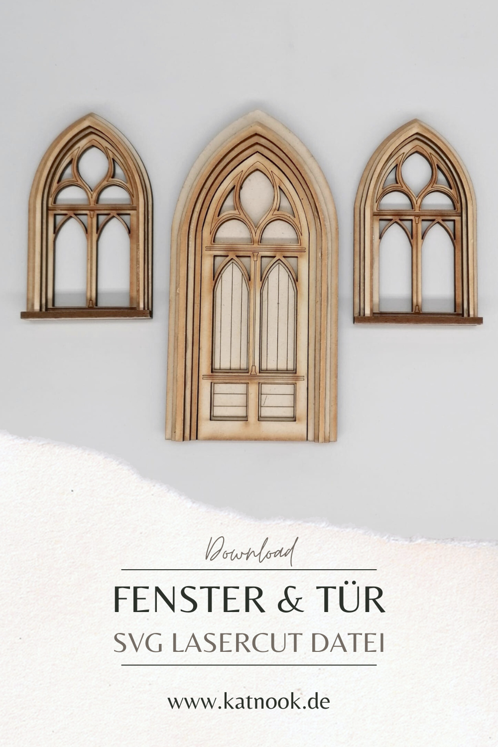 Gothic door and window SVG digital download