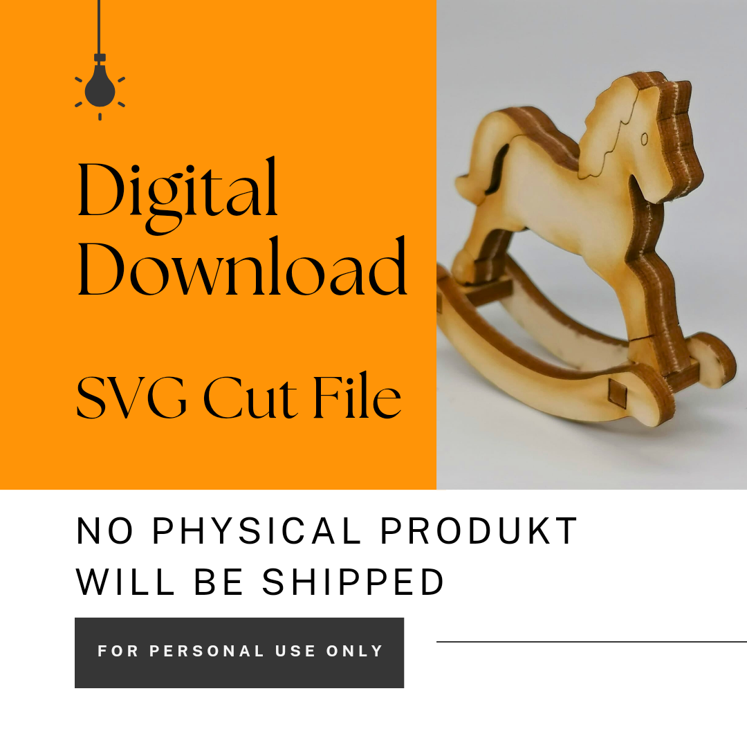 SVG download file rocking horse in scale 1:12