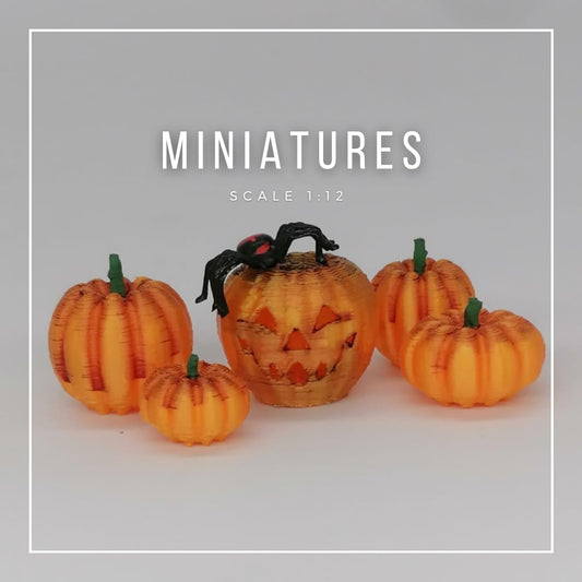 Citrouilles d'Halloween Miniature Échelle 1:12