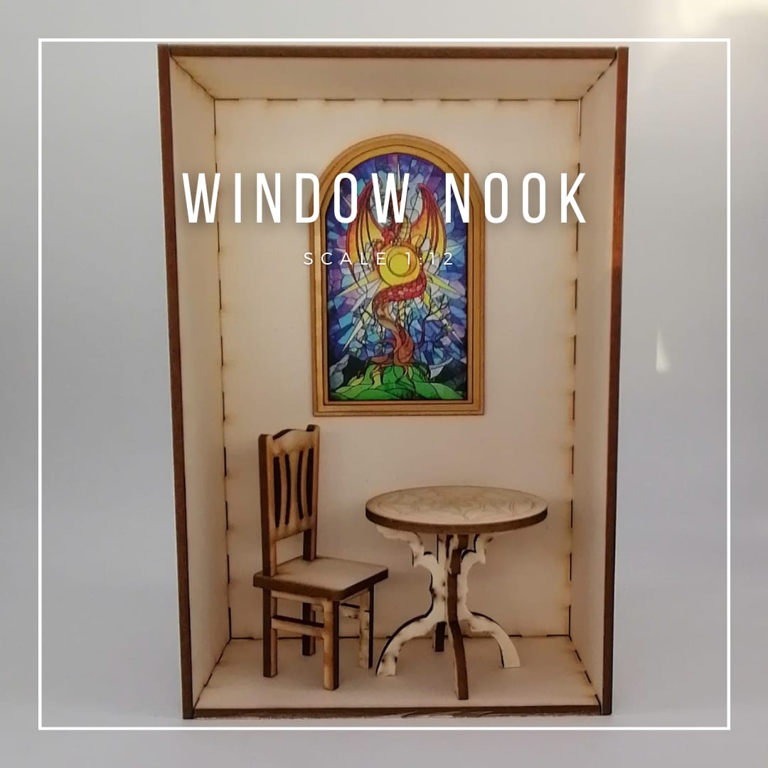 Window Nook Miniatur DIY Kit im Maßstab 1:12