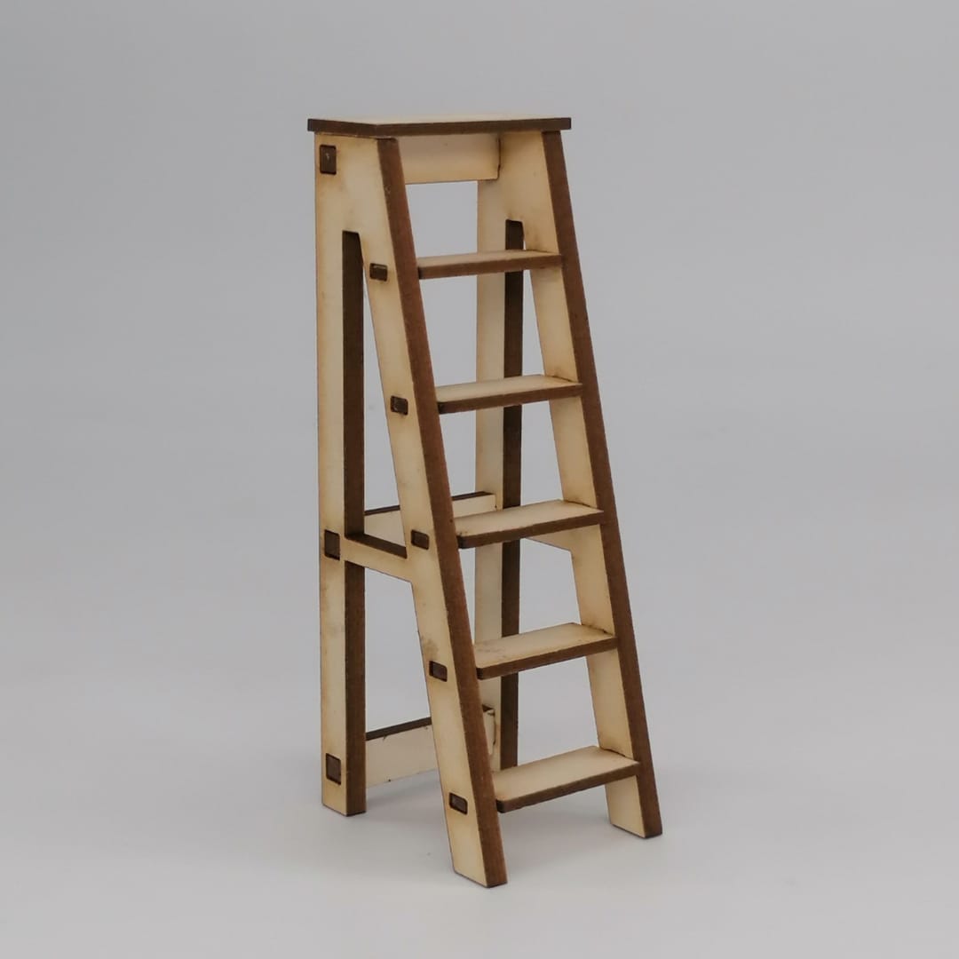 1:12 schaal miniatuur bibliotheek ladder
