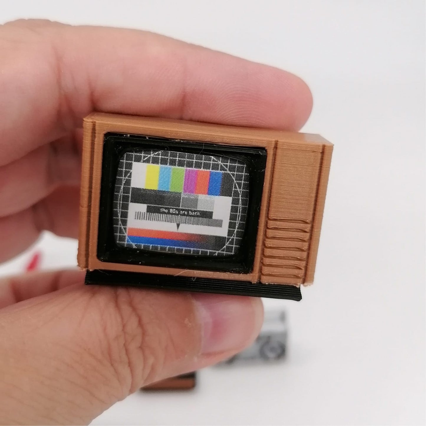 Miniature 80s 1:12 scale multimedia set