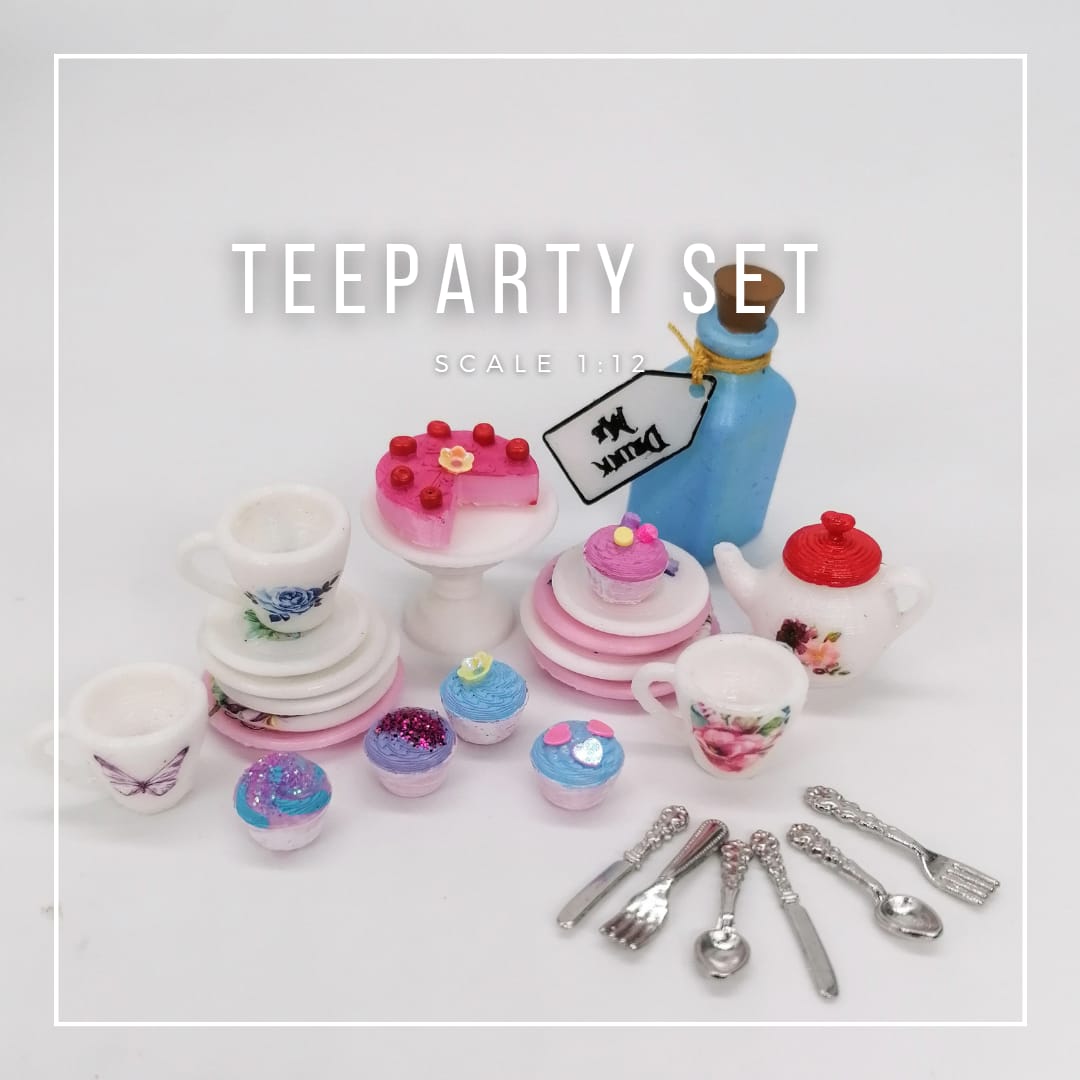 Teeparty Set im Maßstab 1:12 - Miniaturen