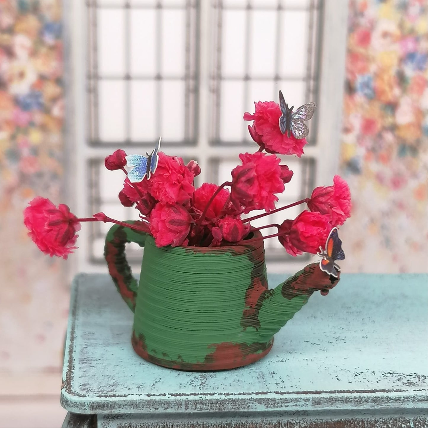 Miniatur Vintage Blumen Dekoration im Maßstab 1:12 - Miniaturen