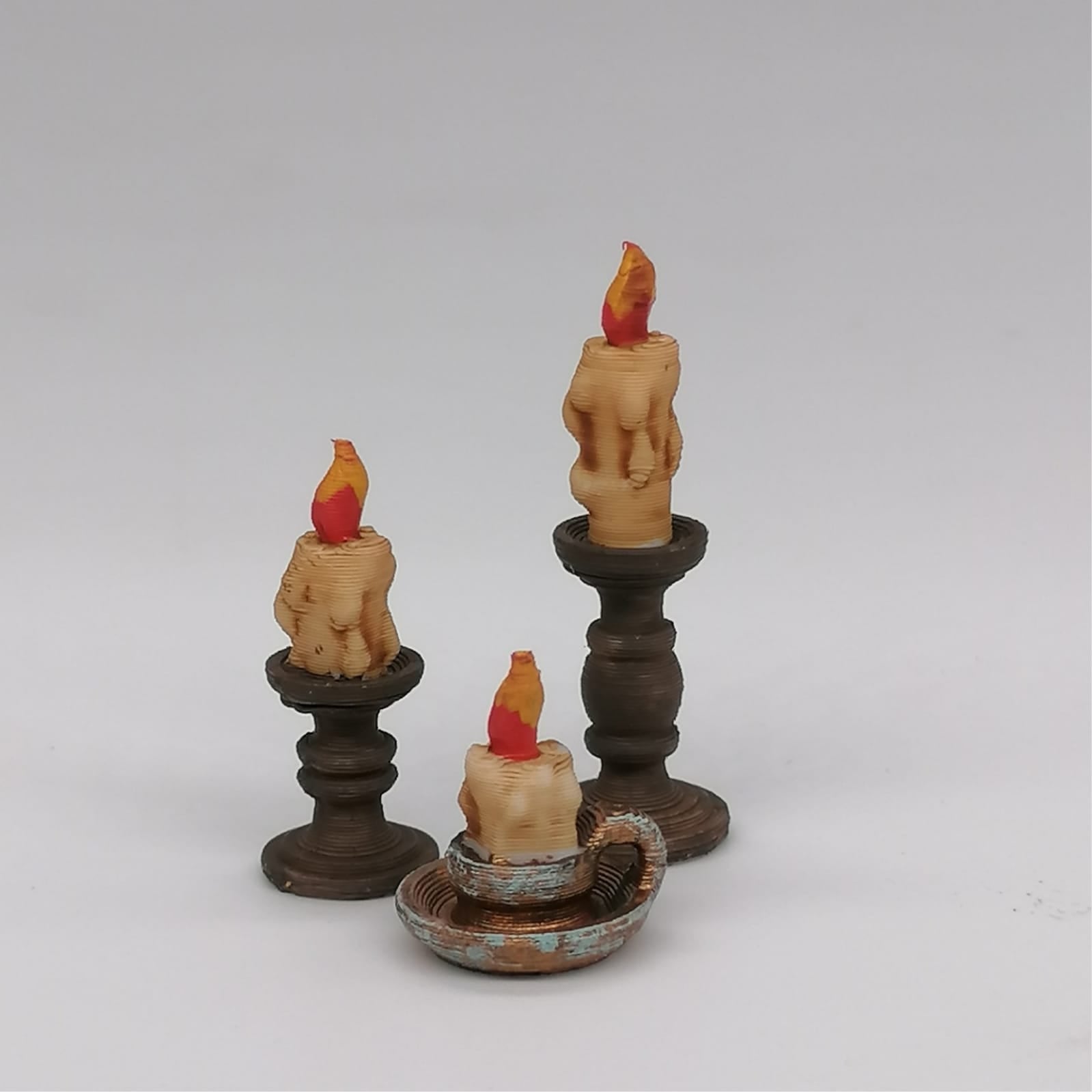 Miniatur Kerzenleuchter - Set2 bemalt - Miniaturen