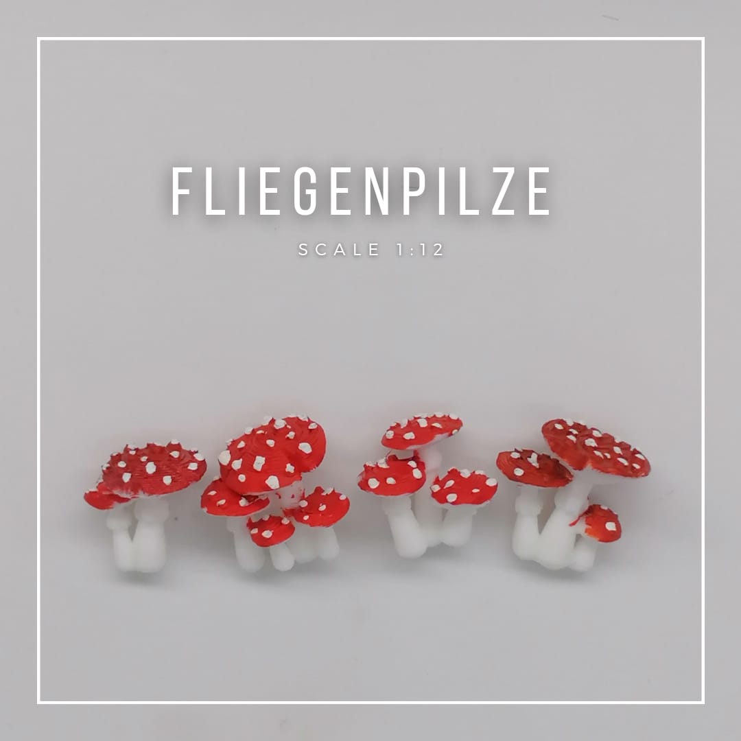 Miniatur Fliegenpilze im Maßstab 1:12 - Miniaturen