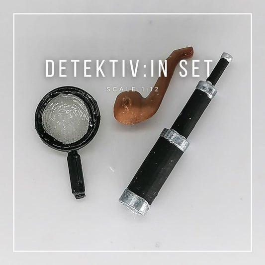 Miniature detective: in set in scale 1:12