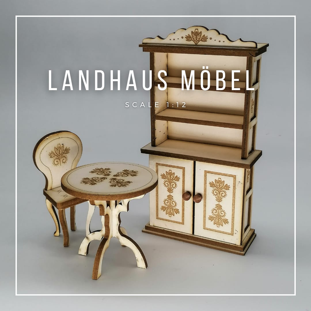 Miniatur Landhaus Möbel - Miniatur Moebel