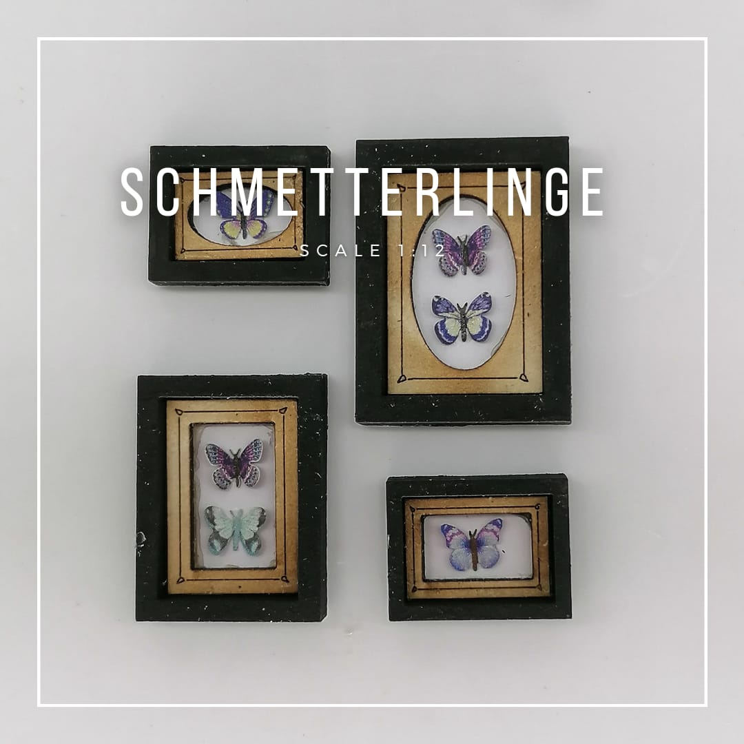 Miniatur Schmetterling Sammlung im Maßstab 1:12