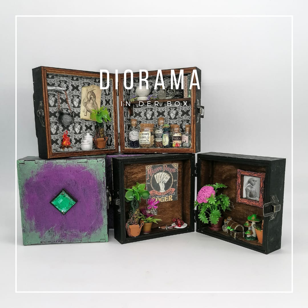 dekorative Diorama Box Dekoration