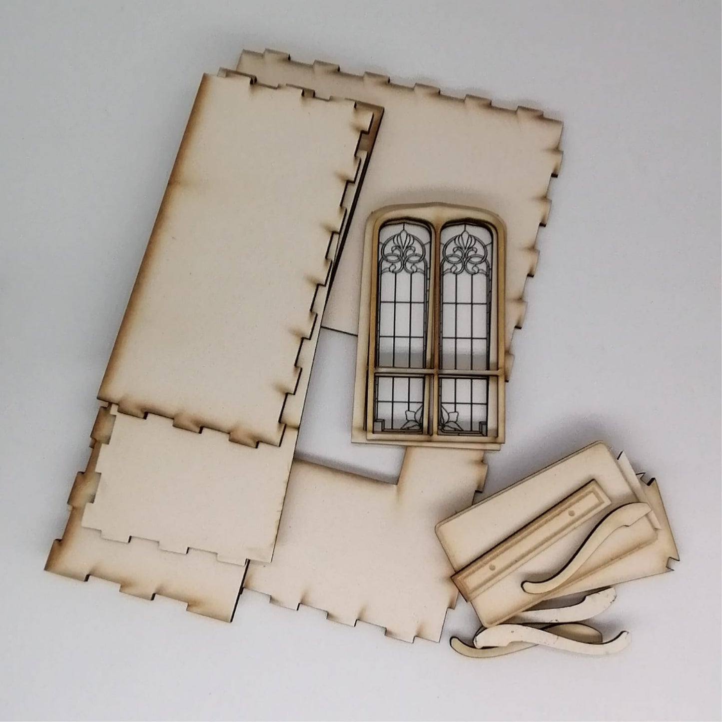 Garden House Window Nook Miniature 1:12 Scale DIY Kit