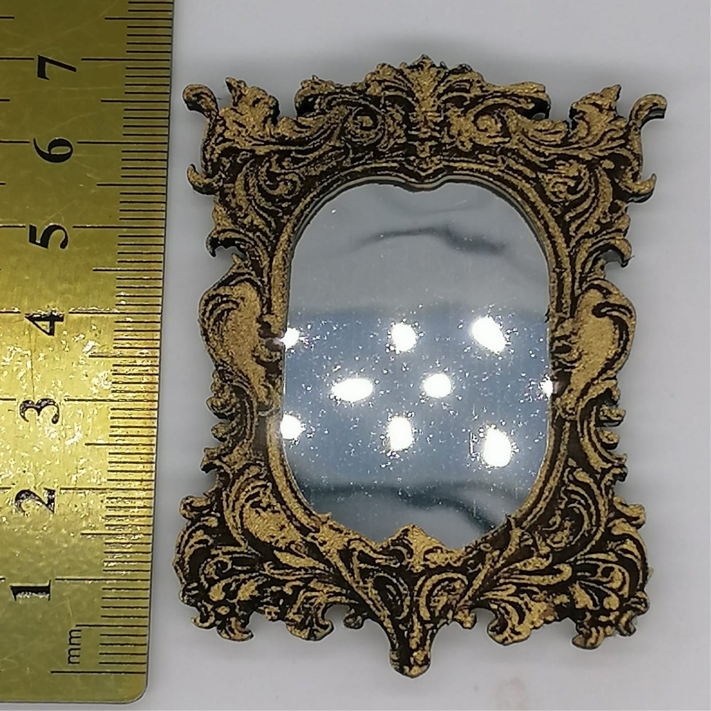 Antique 1:12 scale mirror
