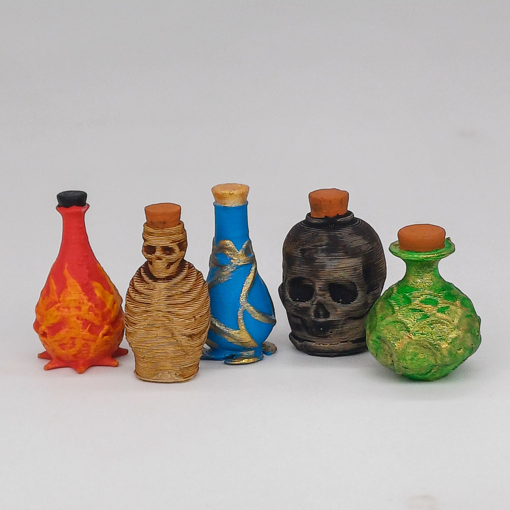 Magische Flaschen im Maßstab 1:12 - Bemalt - Miniaturen