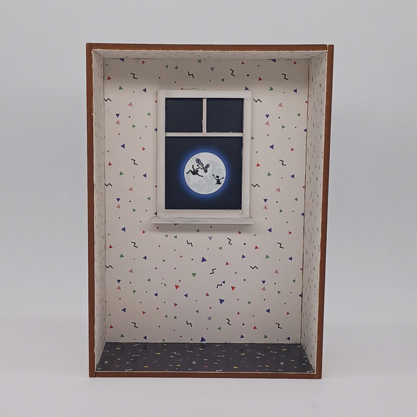 Window Nook zum dekorieren mit Miniatur im Maßstab 1:12 - 80er - Book Nook