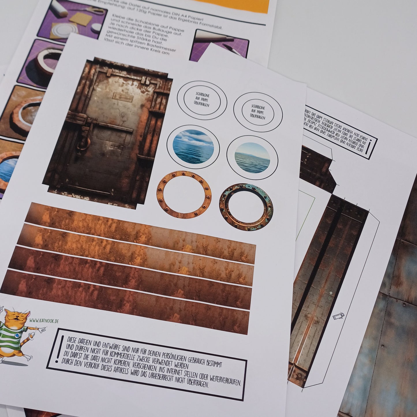 Roombox Design ’Schiffsraum’ im Maßstab 1:12 zum Drucken und Basteln - PDF