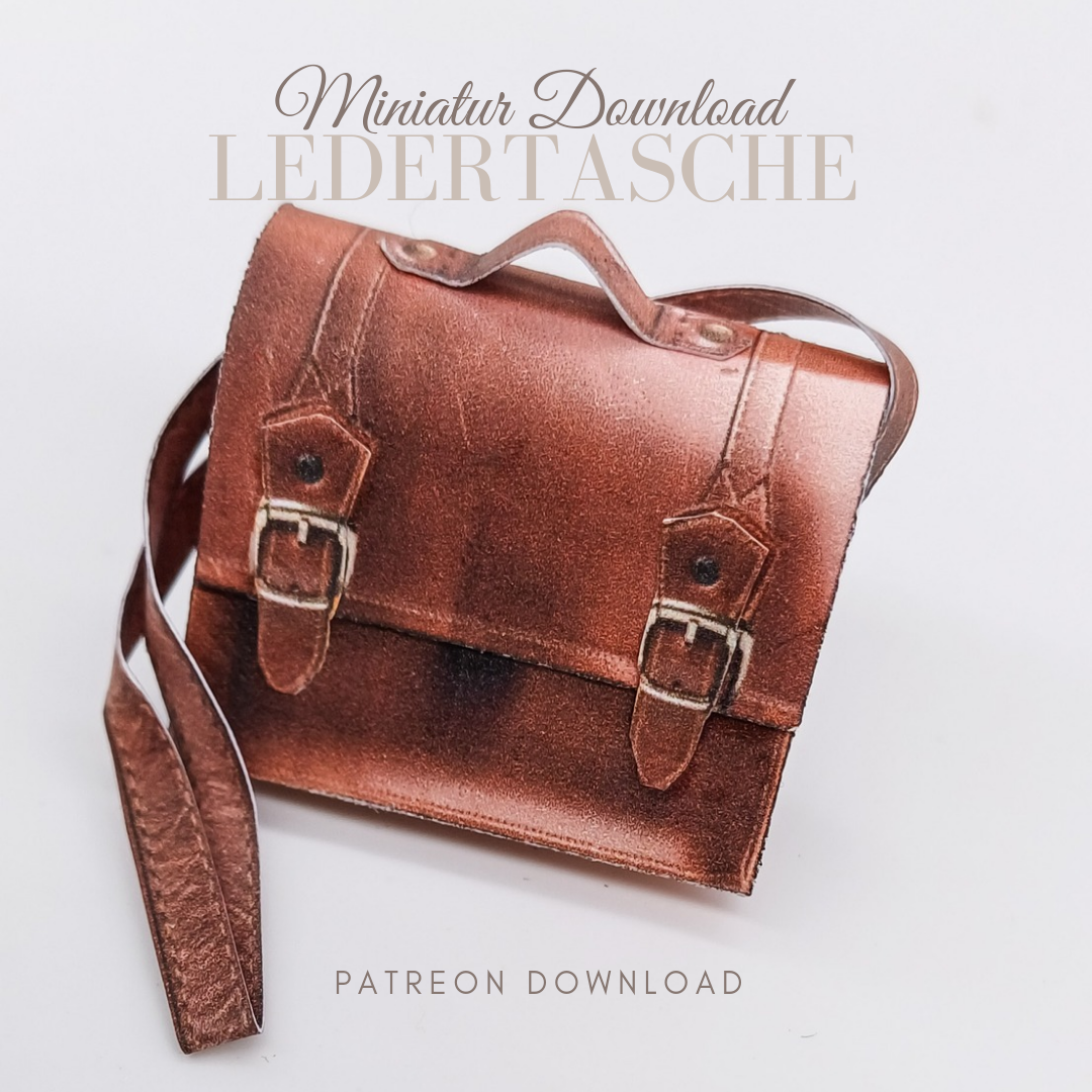 Miniatur Download Ledertasche aus Papier