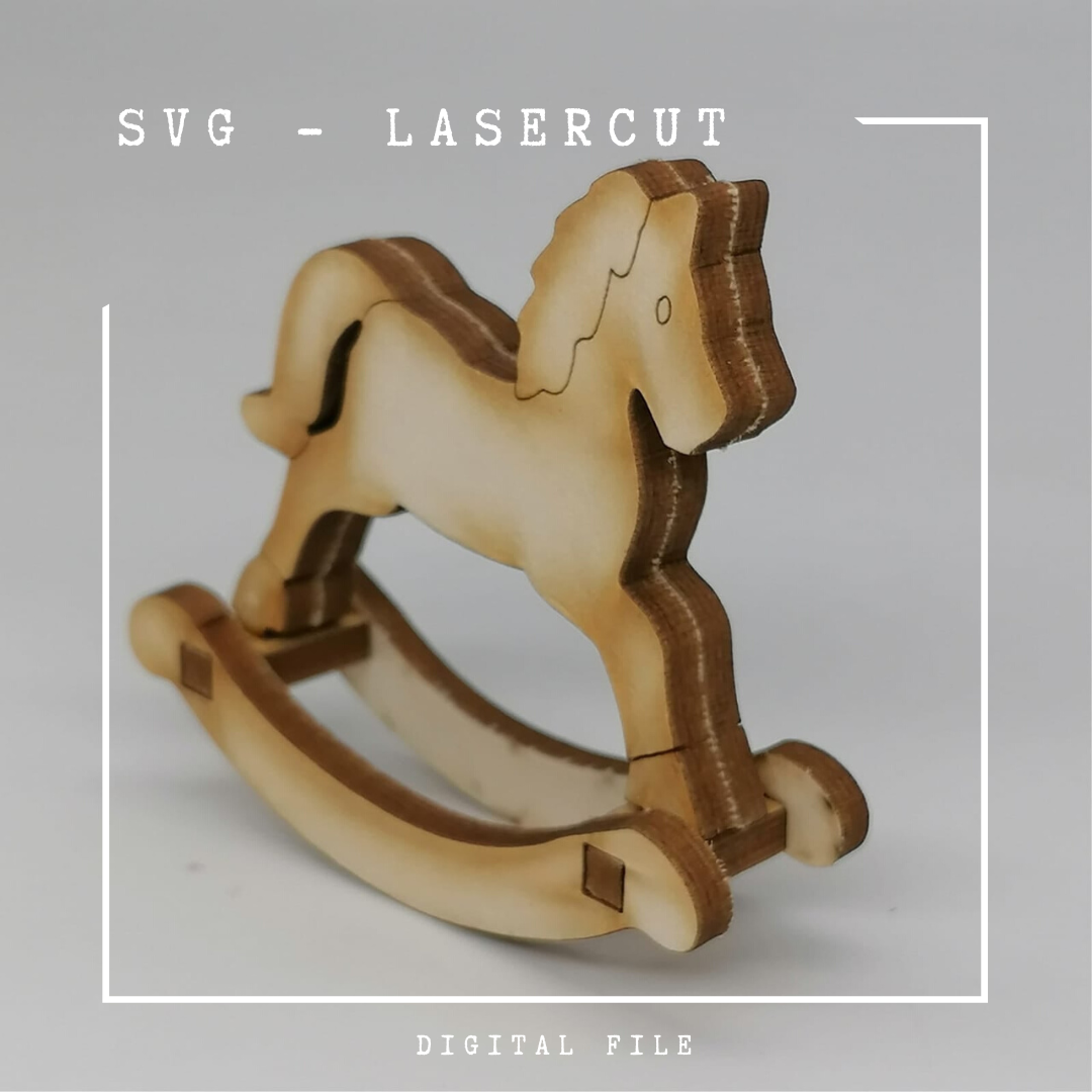 SVG download file rocking horse in scale 1:12