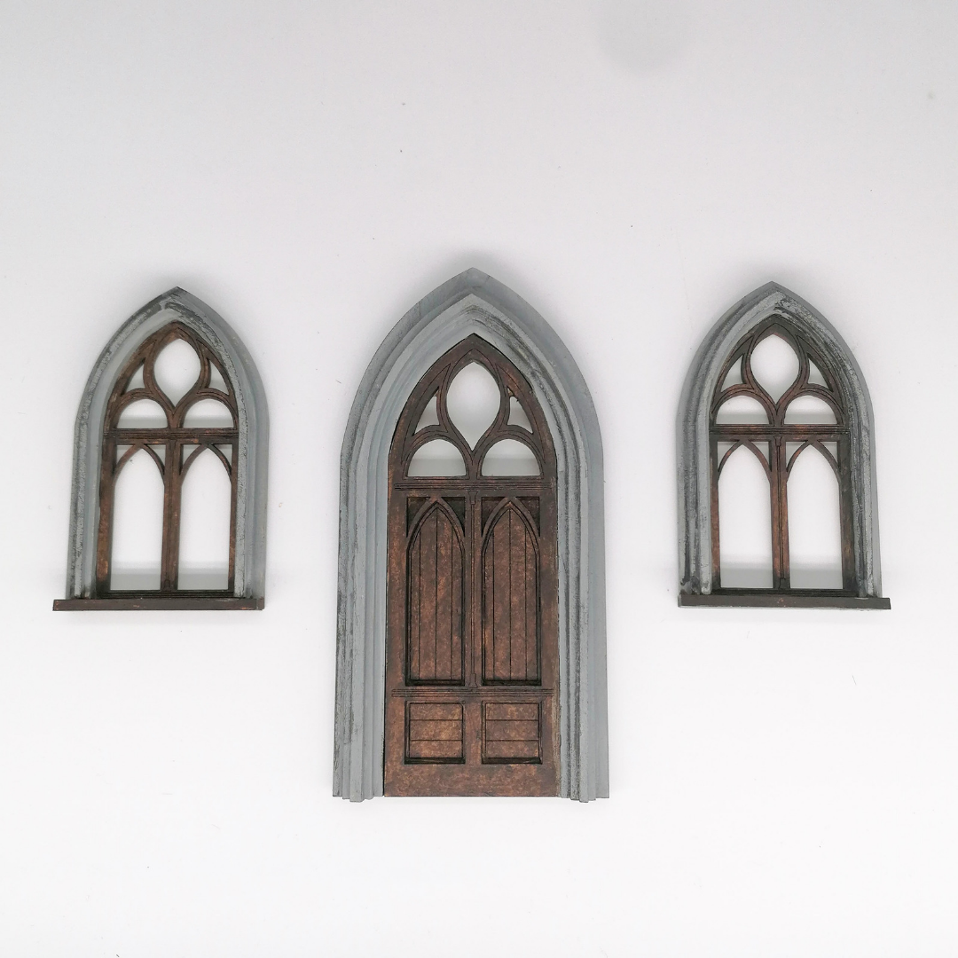 Gothic door and window
