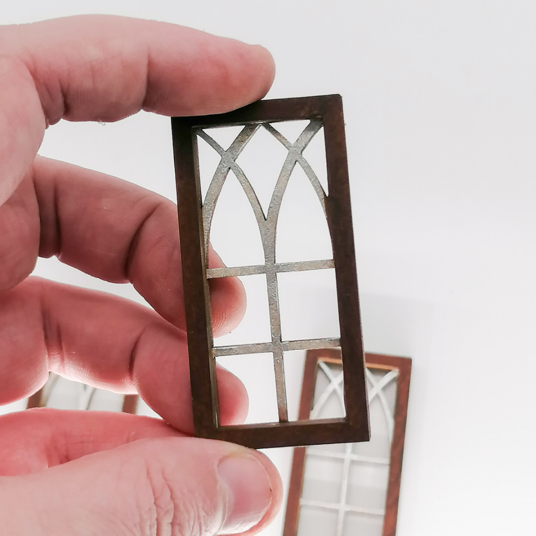Miniatures de fenêtre en treillis
