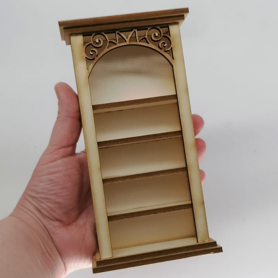 Miniature 1:12 scale bookcase