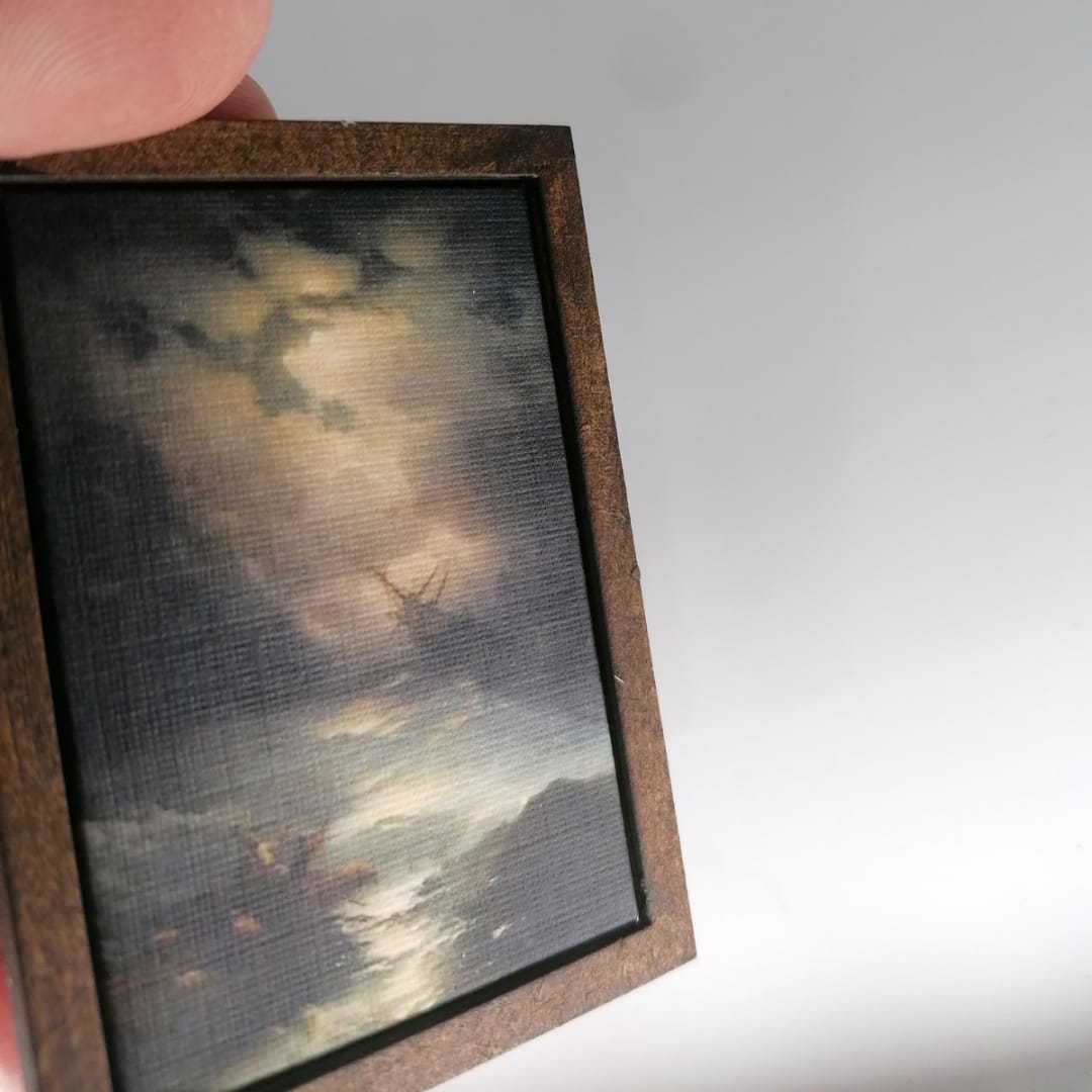 Miniature de peinture sur toile à l'échelle 1:12