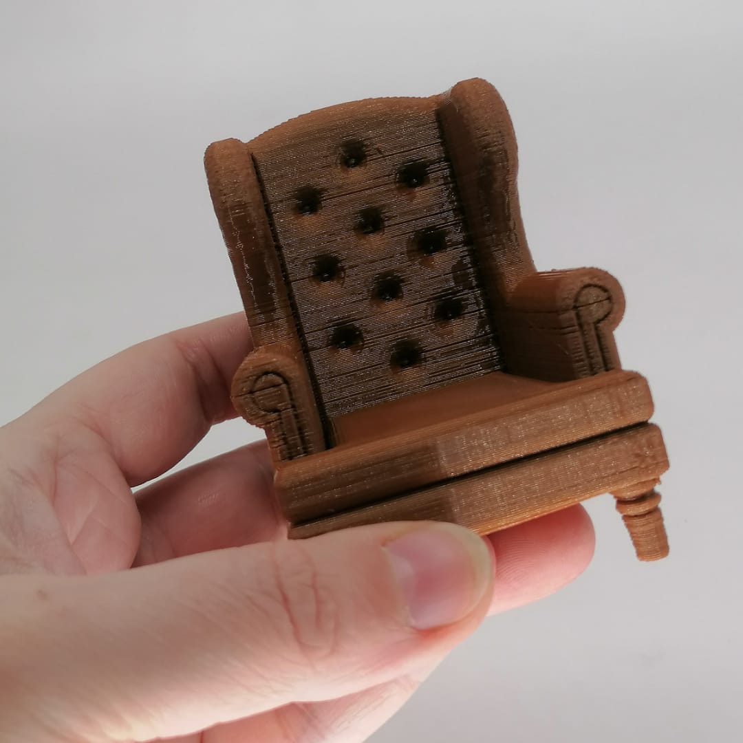 1:12 scale miniature armchair