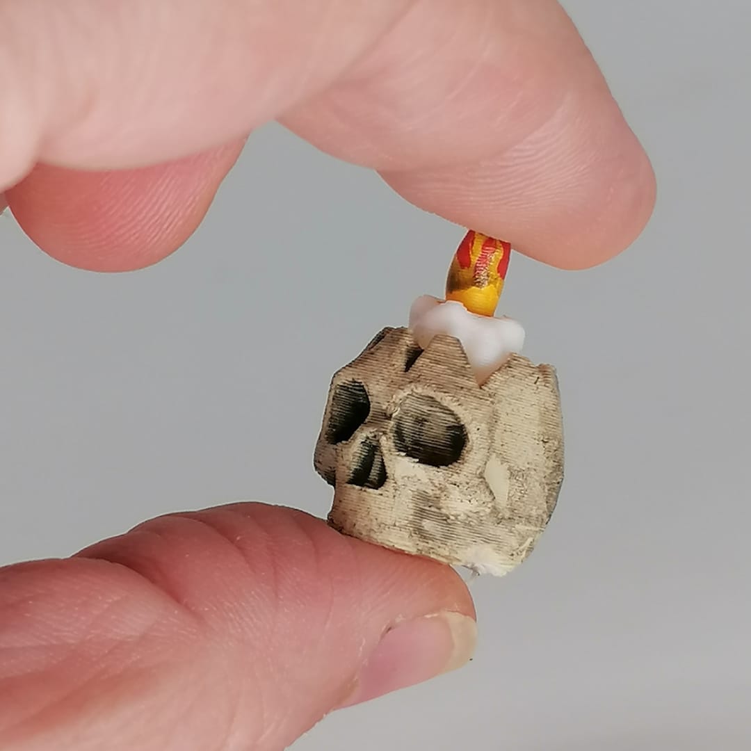 miniatuur schedel