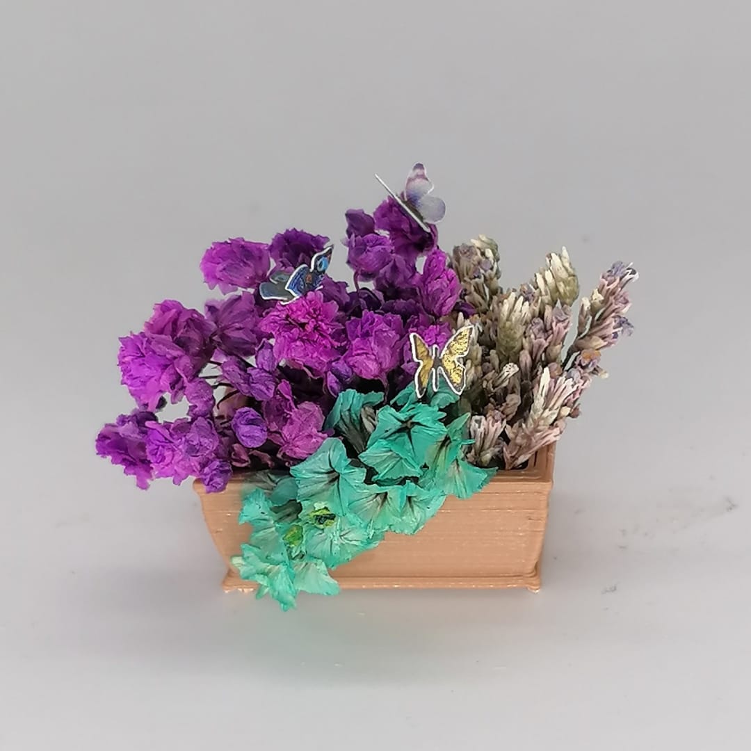 1:12 scale miniature flower box