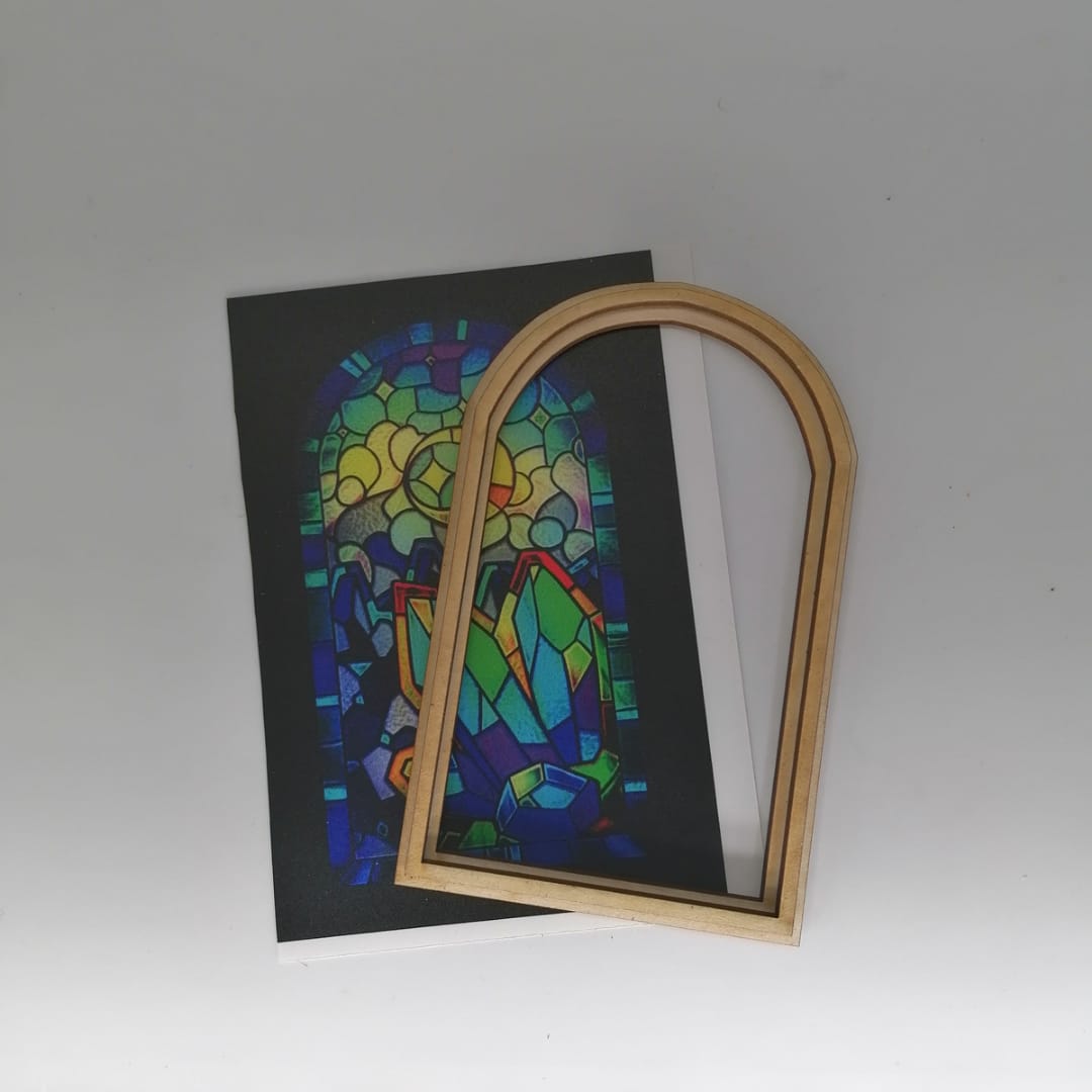 Miniatur Fantasy Buntglasfenster im Maßstab 1:12 - Miniaturen