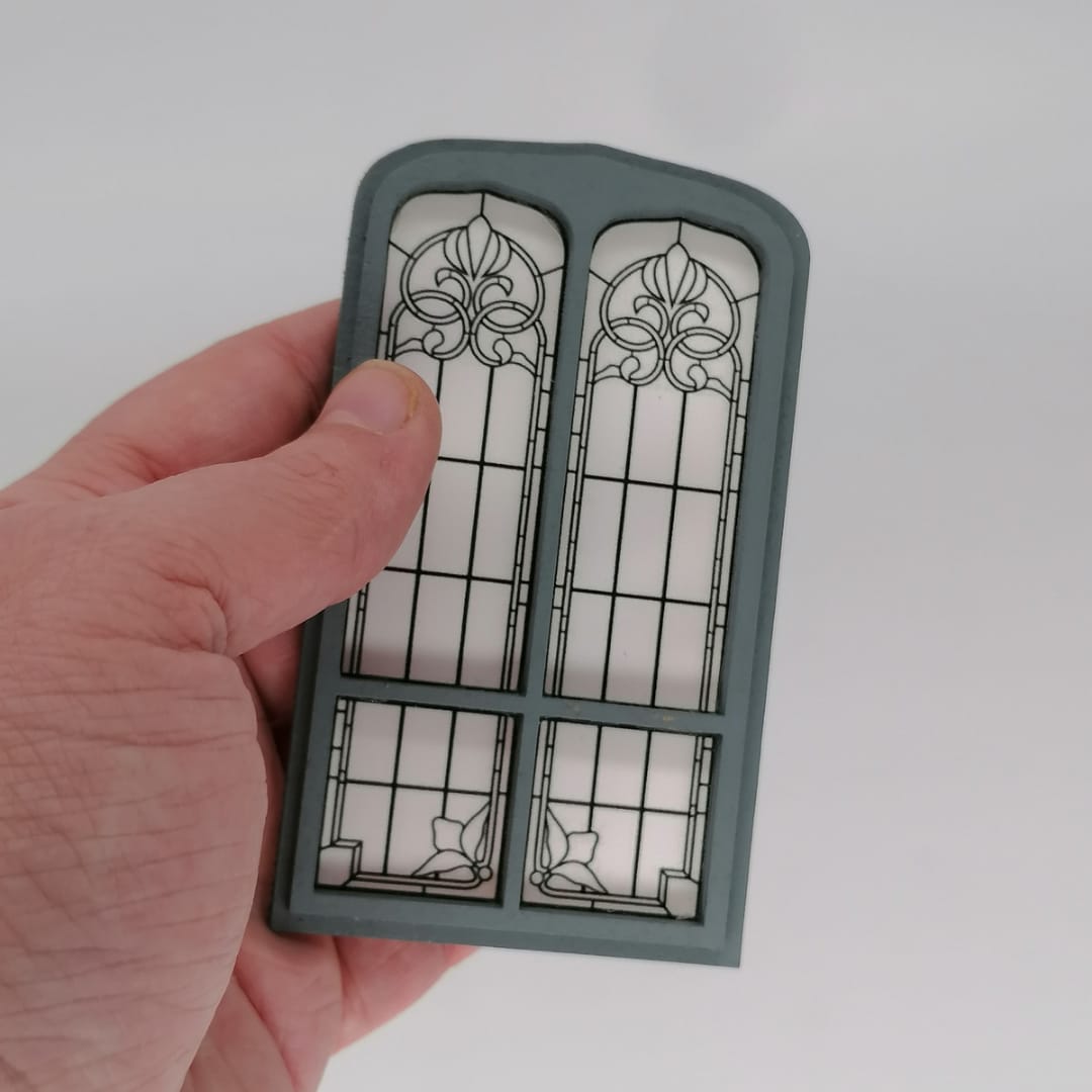 Bleiglasfenster im Maßstab 1:24 - Miniaturen