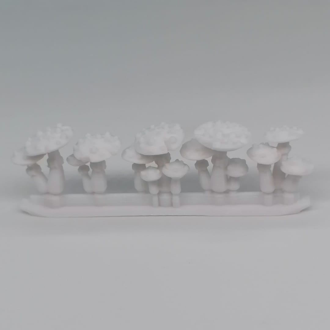 Miniature toadstools in 1:12 scale